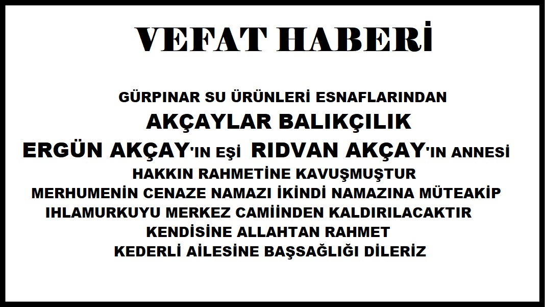VEFAT HABERİ